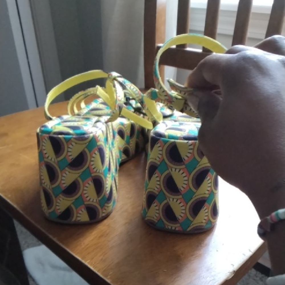 Colorful Patterned Women's Sandals - Picture 6 of 6